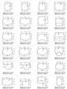 Ceiling Curtain Track Set With Wheeled Carriers And Hooks